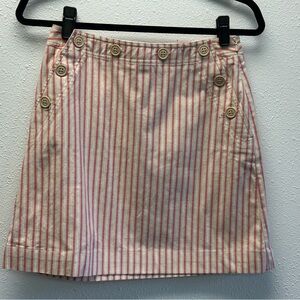 Talbots Pink and White Striped Mini Skirt